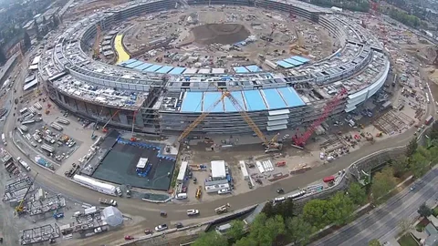 Apple Campus 2 drone videosuna göre inşaatta işler sona yaklaşıyor