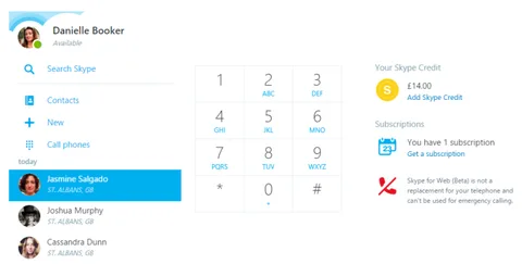 Skype Web uygulamasıyla sabit ve mobil hatlar aranabilecek