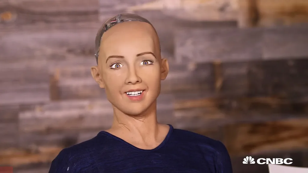 Sophia robot insansı yüz ifadeleriyle dikkat çekiyor