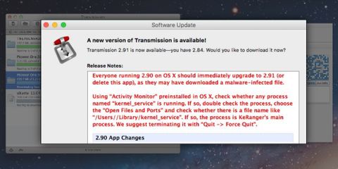 Transmission torrent uygulaması Mac’in ilk fidye yazılımını bulaştırıyor