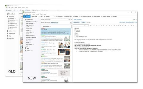 Evernote Windows uygulaması artık daha temiz bir arayüze sahip