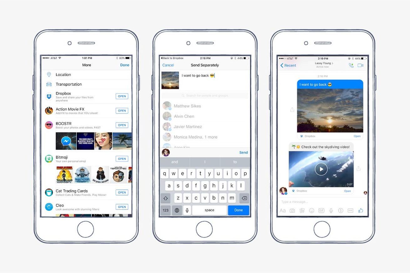 facebook messenger dropbox