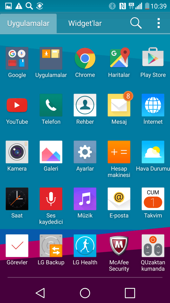 lg android telefonlarda 4.5g