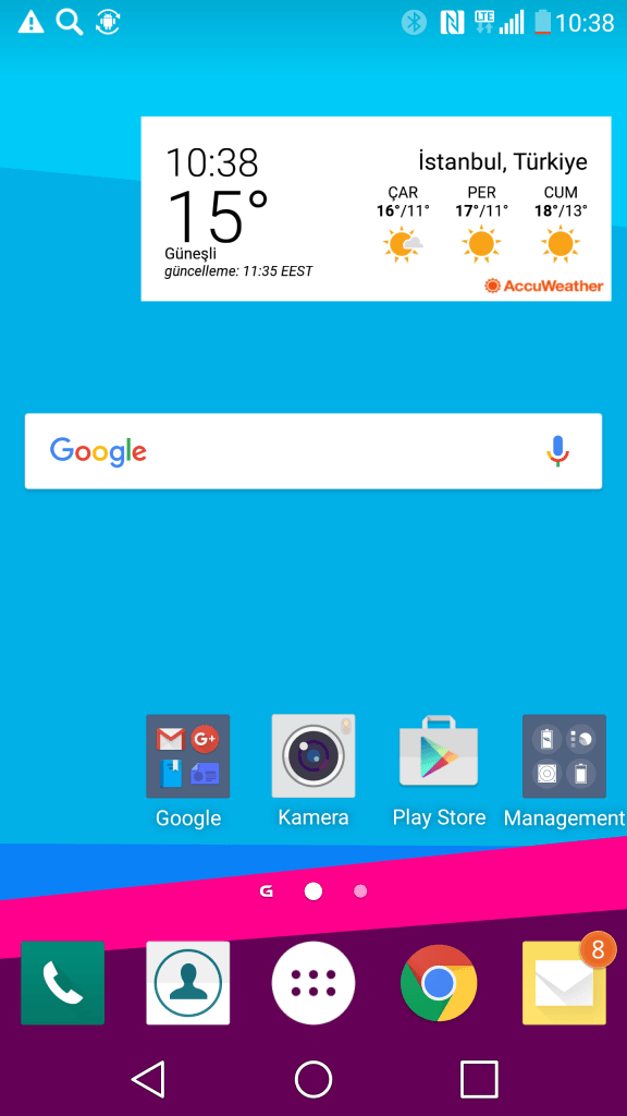 lg android telefonlarda 4.5g