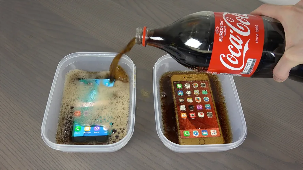 Video: Galaxy S7 edge ve iPhone 6s Plus dondurulmuş kola testinde