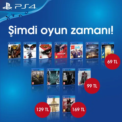PlayStation 4 oyunları 69 TL’den başlayan fiyatlarla sunuluyor