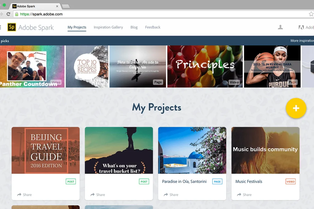Adobe Spark ile kolay içerik üretim uygulamaları web’e geliyor
