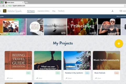 Adobe Spark ile kolay içerik üretim uygulamaları web’e geliyor