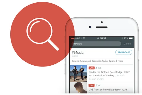 Periscope canlı yayınları silmeyecek, arama çubuğu ekleyecek