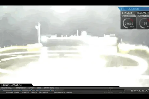 SpaceX Falcon 9 roketini bir kez daha yüzen platforma indirmeyi başardı