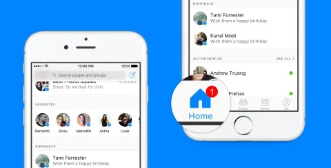 Facebook Messenger Ana Sayfa ile gelen kutusuna yeni yorum getiriyor