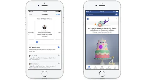 Facebook doğum günü tebriklerini özel videoda topluyor