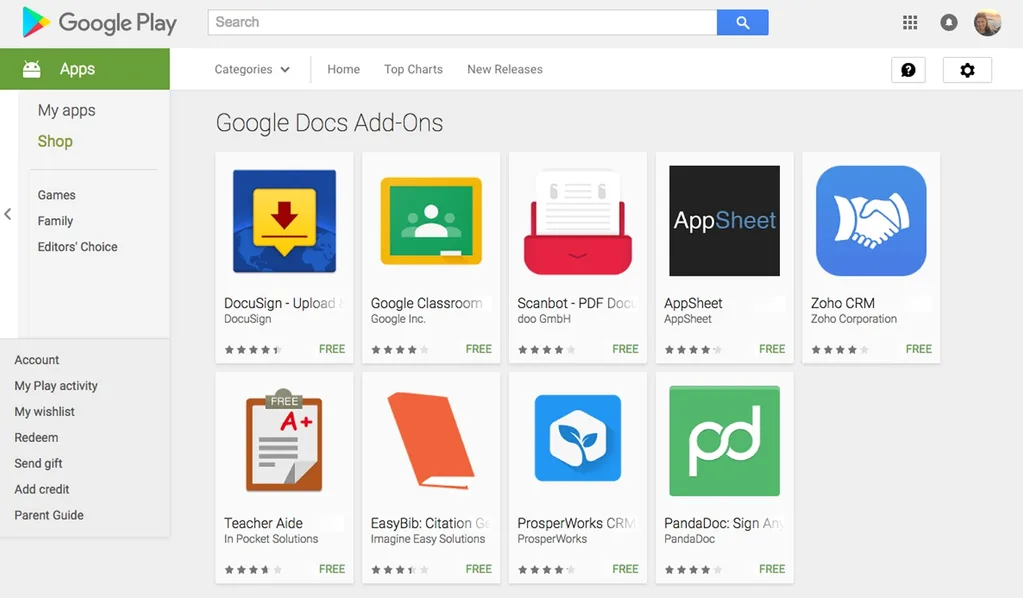 Google Dokümanlar ve E-Tablolar uygulamalarına eklenti desteği getiriyor