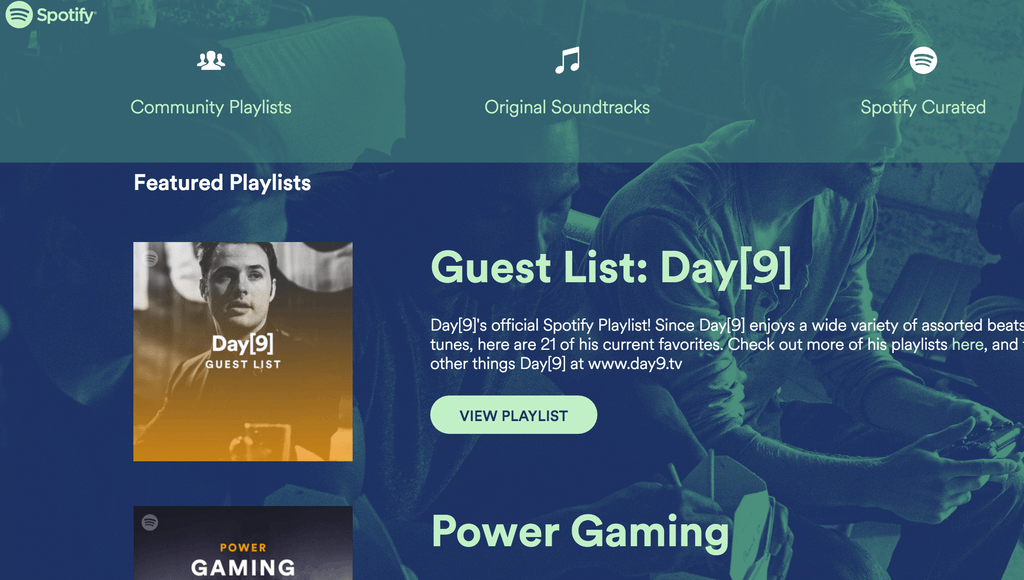 spotify gaming