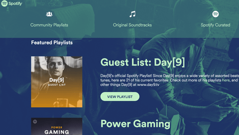 spotify gaming