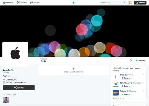 Apple Twitter hesabı olduğunu hatırladı, onu büyük duyurulara hazırladı