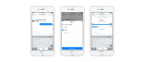 Facebook Messenger anket özelliği kullanıma sunuluyor