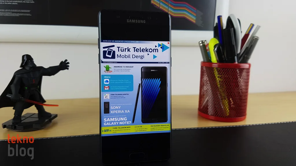 Türk Telekom Mobil Dergi Eylül 2016 sayısında Galaxy Note 7’nin detaylı incelemesi var