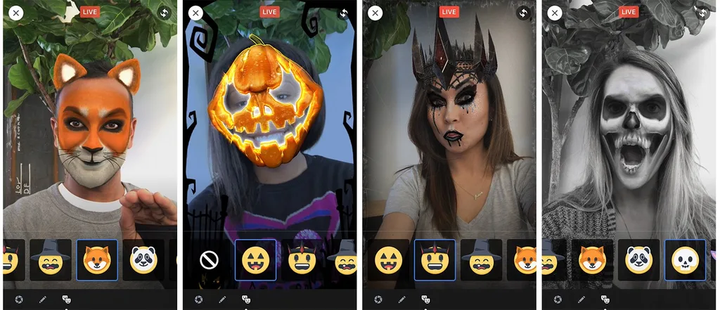 Facebook Live Cadılar Bayramı için özel filtreler sunuyor