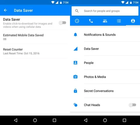 Facebook Messenger Android uygulaması için veri koruma özelliği test ediliyor