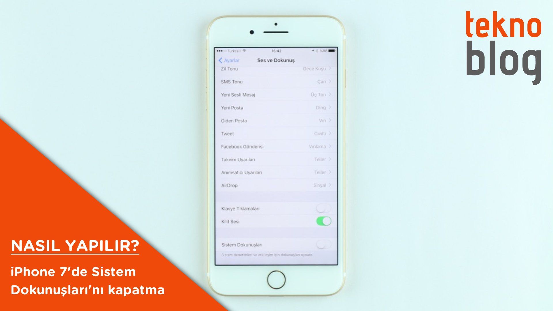 iphone 7 sistem dokunuşları