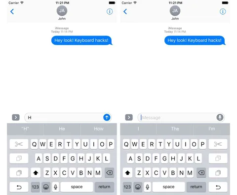 iPhone tek elle kullanım için özel klavyeye sahipmiş