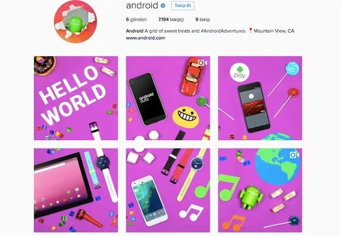 Android resmi bir Instagram hesabına kavuştu