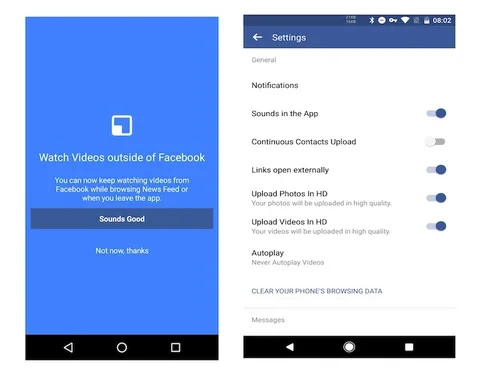 Facebook Android uygulaması üzerinden HD video yüklemesi yapılabiliyor