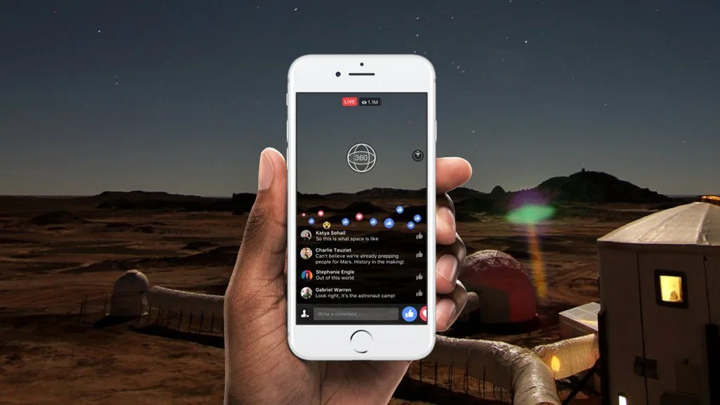 Facebook 360 derece videoları canlı olarak ulaştırmaya başlıyor