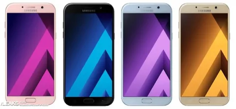 2017 model Samsung Galaxy A5’e ait olduğu söylenen taslaklar internete sızdı