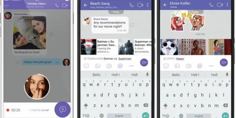 Viber güncelleme ile video mesaj gönderme özelliğine ve sohbet eklentilerine kavuştu