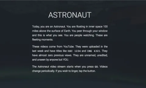 Astronaut YouTube’un gizli köşelerini keşfetmeyi sağlıyor