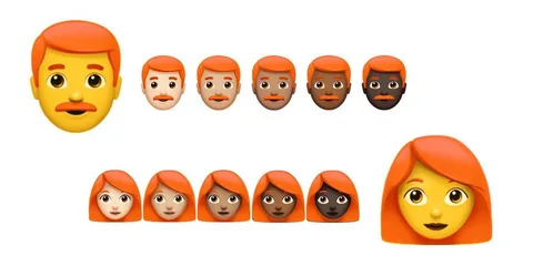 Kızıl saçlı emojiler 2018’de mobil cihaz kullanıcılarının karşısına çıkabilir