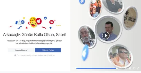 Facebook Arkadaşlar Günü: Siz videonuzu oluşturup paylaştınız mı?