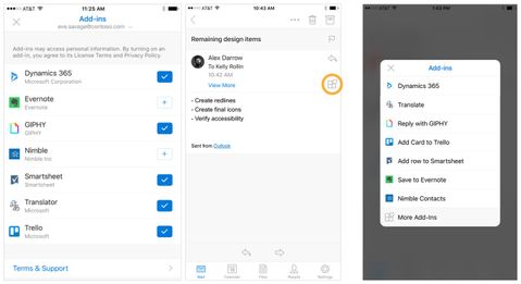 Microsoft Outlook iOS uygulaması eklenti desteğine kavuştu