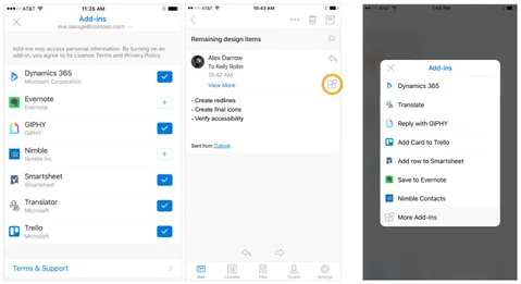 Microsoft Outlook iOS uygulaması eklenti desteğine kavuştu