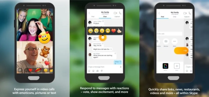 Skype mobil uygulaması için video sohbetlerde emojiler test ediliyor