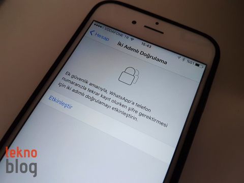 whatsapp iki adımlı doğrulama