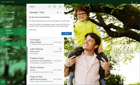 Windows 10 Mail uygulamasına “Odaklı Gelen Kutusu” özelliği eklendi