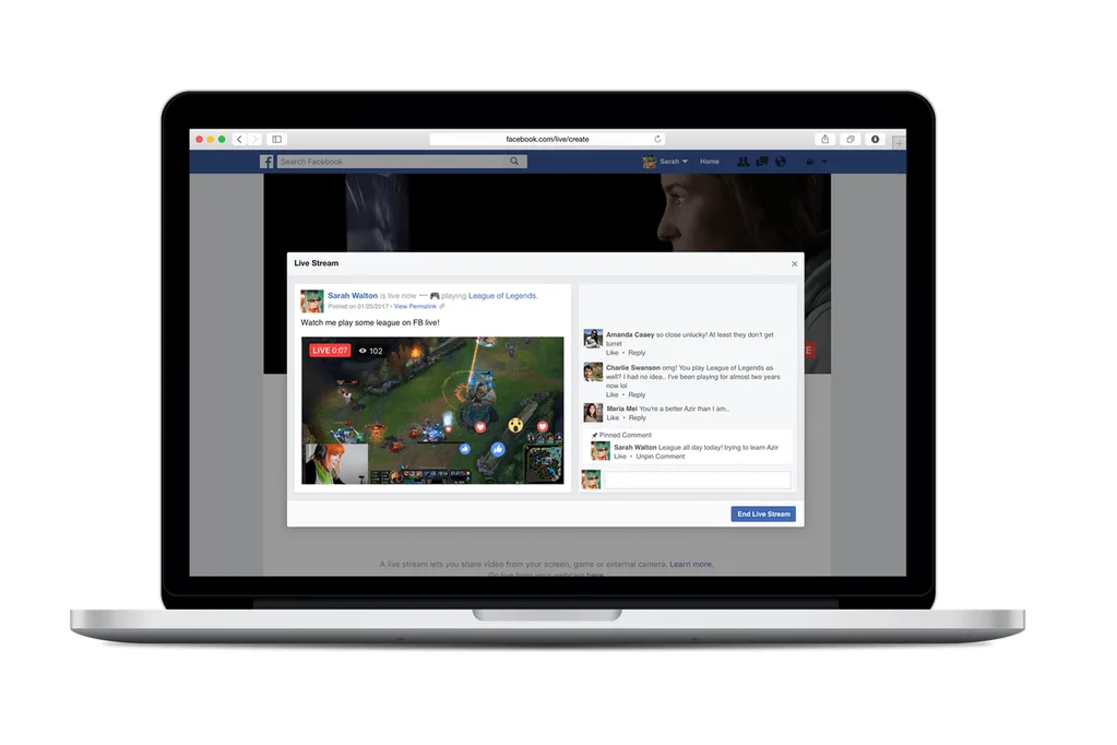 Facebook Live ekran paylaşımı özelliğini yerleşik olarak sunuyor