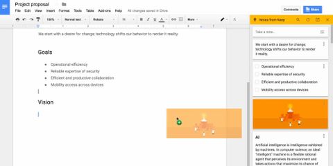 Google Keep ile alınan notlar doğrudan Google Dokümanlar’a aktarılacak