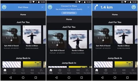 Spotify Waze ile birlikte araba kullanırken sevilen şarkıları dinlemeyi kolaylaştırıyor
