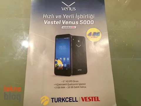 Vestel Venus 5000 Turkcell işbirliğinin ikinci üyesi olarak tanıtıldı
