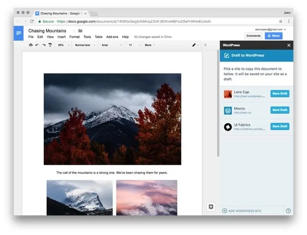 WordPress Google Dokümanlar üzerinden ortak düzenleme desteği sunuyor