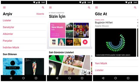 Apple Music Android uygulaması şimdi iOS uygulamasına daha fazla benziyor