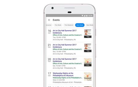 Google arama sonuçları içinde yerel etkinlikleri listeleyecek