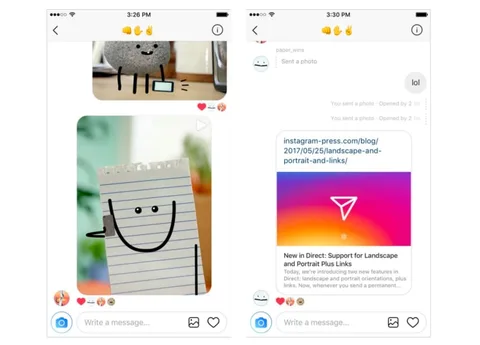 Instagram Direct içinde bağlantı paylaşımını mümkün hâle getirdi