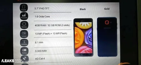 Samsung Galaxy J7 Max sızıntısı güçlü özellikleri işaret ediyor