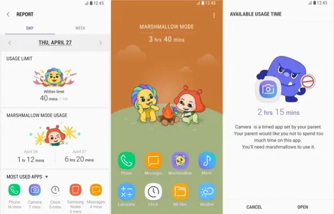 Samsung Marshmallow çocukların telefon bağımlılığını azaltmayı amaçlıyor