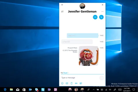 Windows 10’un en son izleme sürümünde kişiler görev çubuğuna sabitlenebiliyor